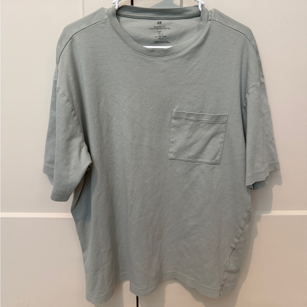 H&M Men's Light Gray Short Sleeve Tee